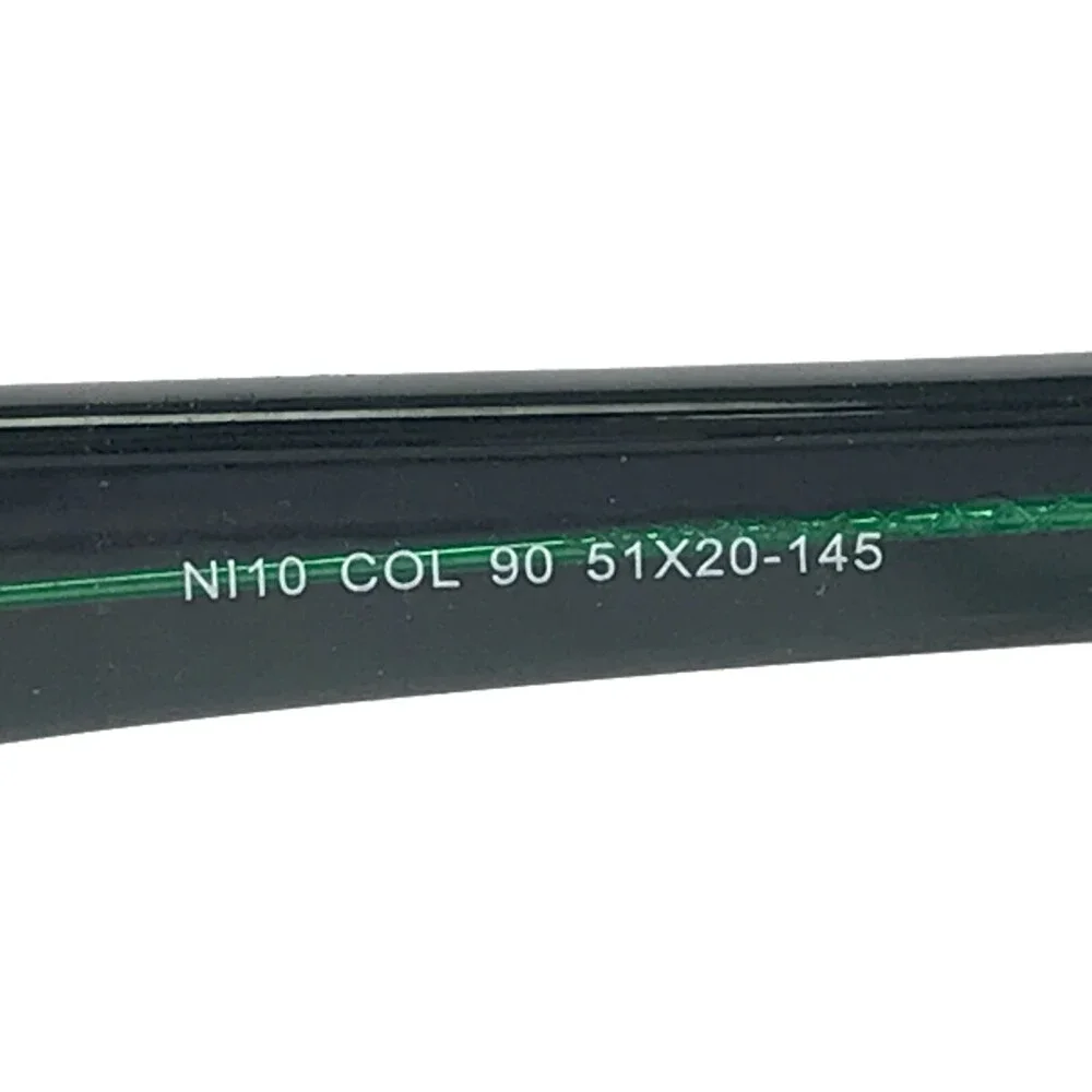 Next Issue NI 10 COL 90 Eyeglasses Frames Black Green Square Full Rim 51-20-145